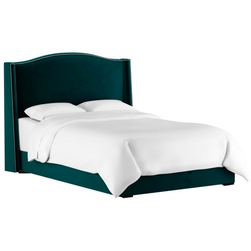 кровать двуспальная 180х200 синяя cole wingback peacock в Дзержинске