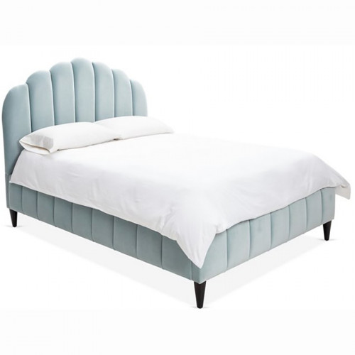 кровать двуспальная 180x200 голубая sutton scalloped в Дзержинске