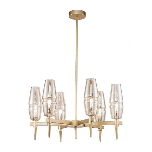 подвесная люстра maytoni lita h002pl-06g янтарная в Дзержинске