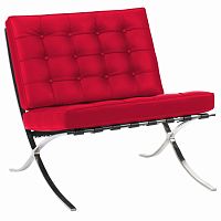 кресло barcelona chair экокожа красное в Дзержинске