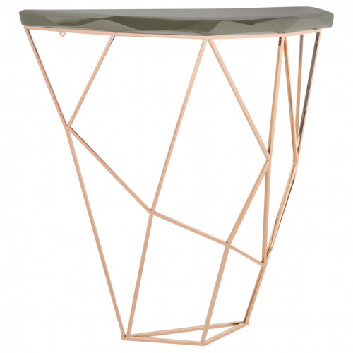 консоль geometric 100x38x90 золото, черная столешница в Дзержинске
