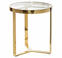 стол журнальный soho gold 50х50х53 см золотой, прозрачный в Дзержинске