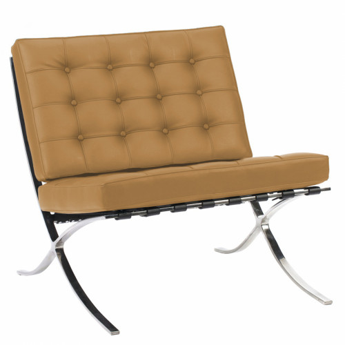 кресло barcelona chair бежевое в Дзержинске