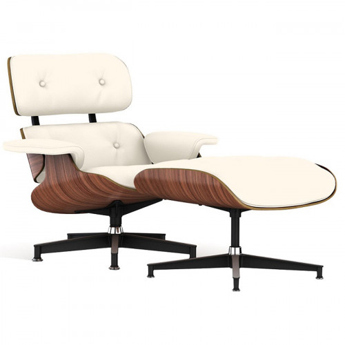кресло lounge chair & ottoman кремовое в Дзержинске